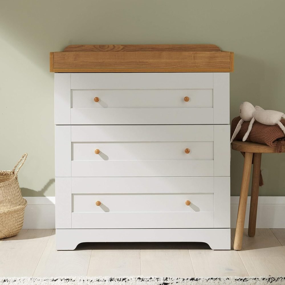 Tutti Bambini Rio 3-Piece Nursery Furniture Set - 2-in-1 Baby Cot Bed, Baby Changing Table with Drawers + Nursery Wardrobe for Baby Storage, Baby Furniture Set Nursery, Baby Storage (Dove Grey) - Image 14