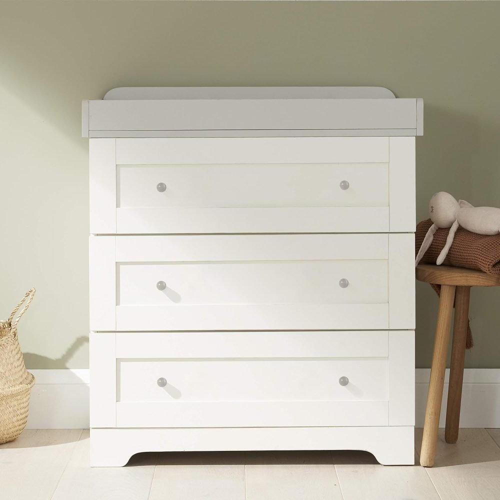 Tutti Bambini Rio 3-Piece Nursery Furniture Set - 2-in-1 Baby Cot Bed, Baby Changing Table with Drawers + Nursery Wardrobe for Baby Storage, Baby Furniture Set Nursery, Baby Storage (Dove Grey) - Image 22