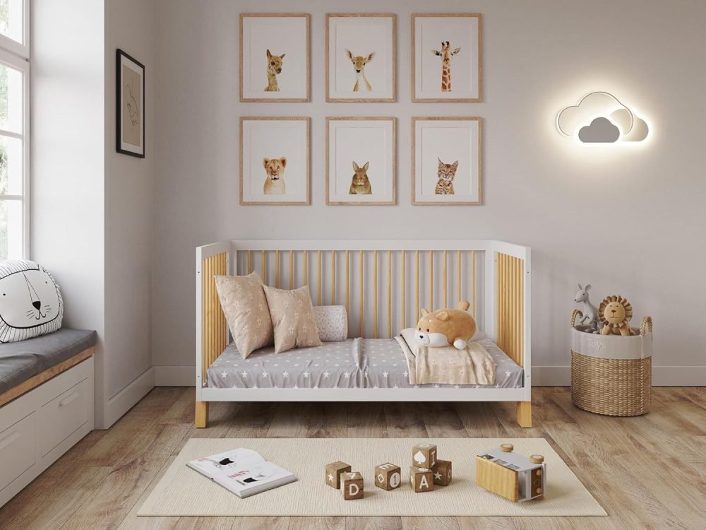 Love For Sleep ALEXANDER 4-in-1 Baby Cot Bed 140x70cm, Adjustable Mattress Base, Toddler and Day Bed, Converts into Sofa Bed, Wooden Barriers Included, Crib From Birth to 6 Years (Anthracite/Pine) - Image 13