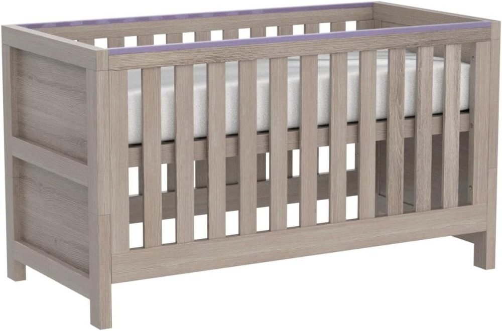 Tutti Bambini Modena Baby Cot Bed - 3-in-1 Wooden Baby Crib, Toddler Bed & Day Bed, Baby Bed with Teething Rails & Adjustable Base, From Birth to 6 Years, Oak & White (140 cm x 70 cm) - Image 4