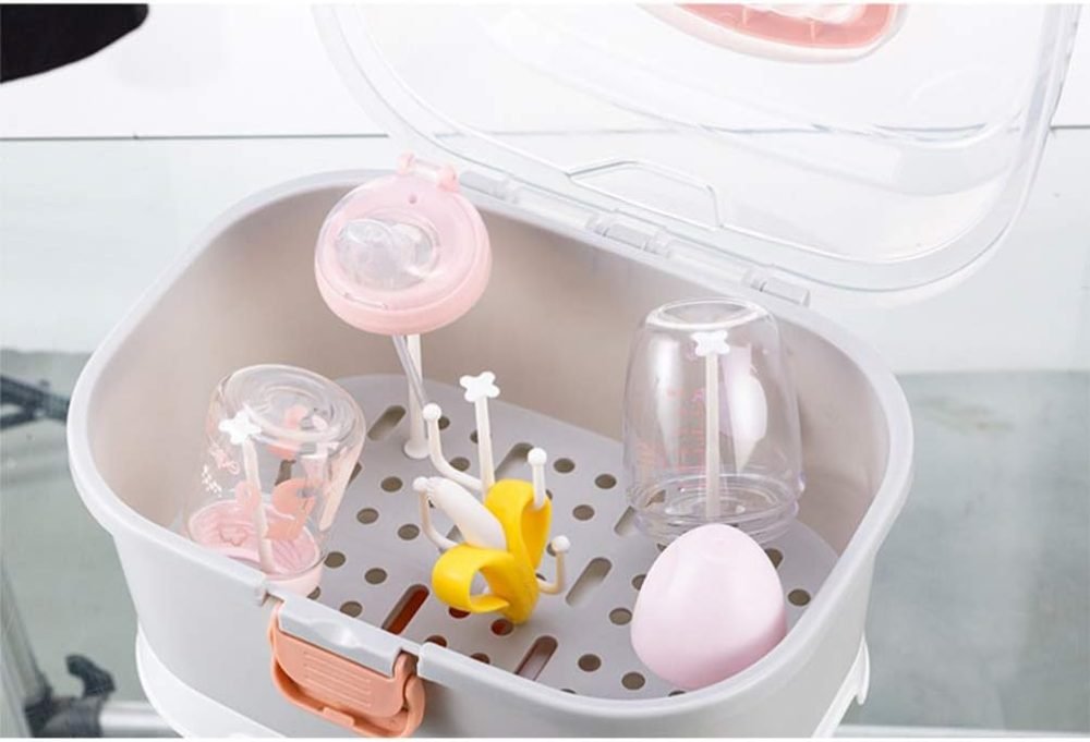 Baby Bottle Drying Rack Bottle Storage Box Dish Drying Rack with Drain Board Kitchen Plate Cup Dish Drying Rack Tray Dish Drainer - Image 5