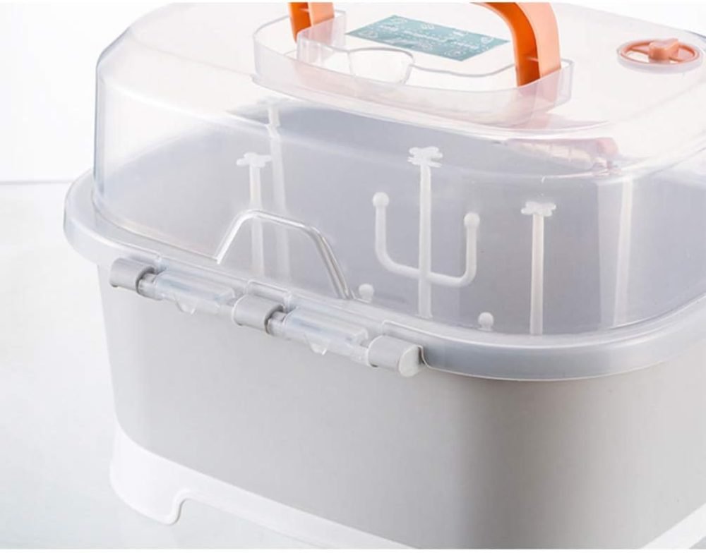 Baby Bottle Drying Rack Bottle Storage Box Dish Drying Rack with Drain Board Kitchen Plate Cup Dish Drying Rack Tray Dish Drainer - Image 7
