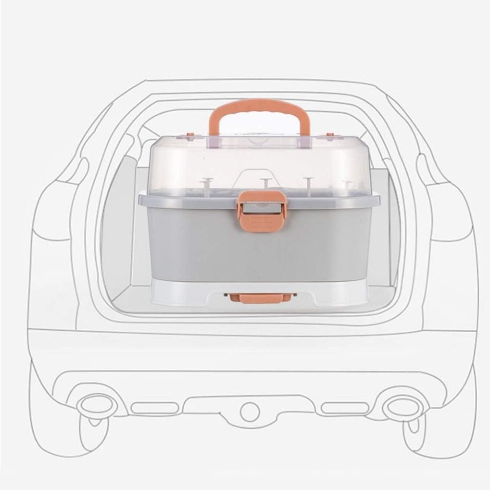 Baby Bottle Drying Rack Bottle Storage Box Dish Drying Rack with Drain Board Kitchen Plate Cup Dish Drying Rack Tray Dish Drainer - Image 9