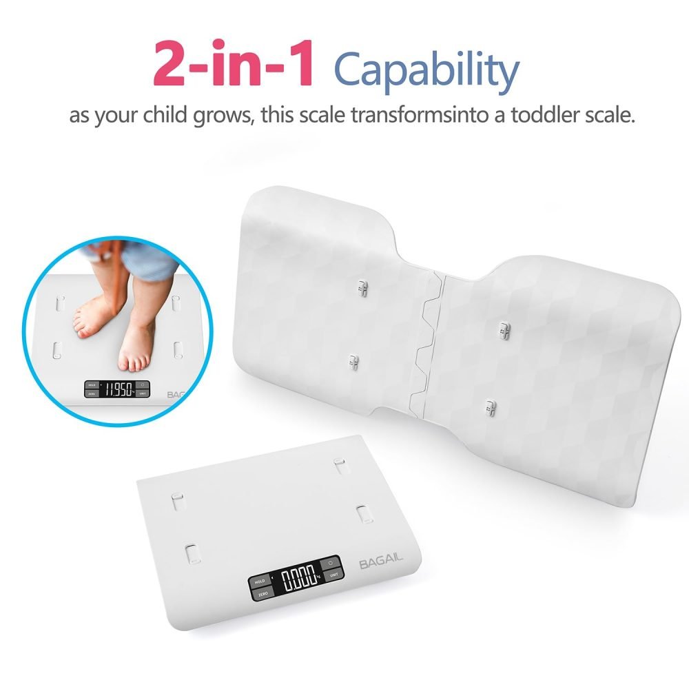 BAGAIL Baby Scale with Safe and Comfortable Tray, Large LCD Display, Tare and Hold Functions, Multipurpose Digital Weighing Scale as Infant Scale, Toddler Scale, Pet Scale or Adult Scale - Image 12