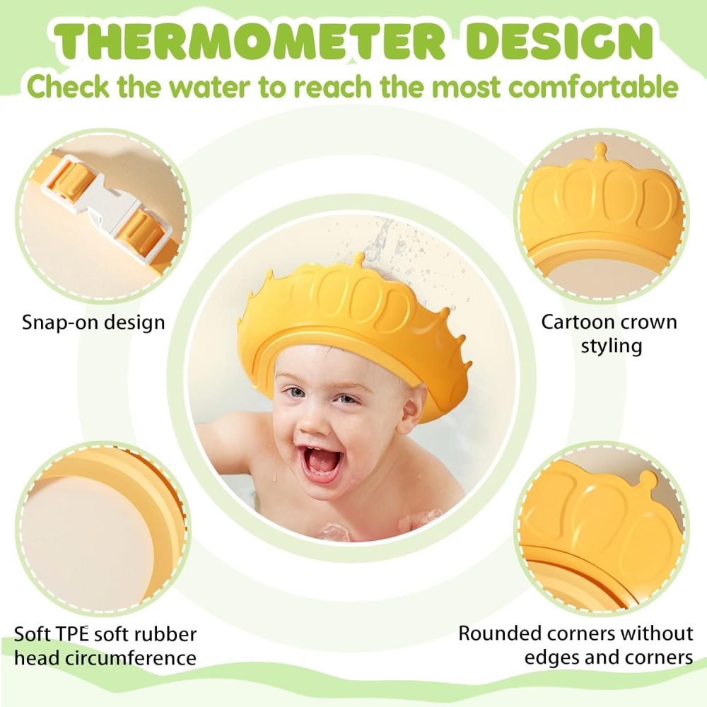 LiveGo Baby Bath Tub, Foldable Baby Bath for Infants to Toddler, Newborn Baby Bathtub with Thermometer & Floating Cushion, Baby Bath for 0-24 Months Newborns Infants and Toddler (Green Frog） - Image 8
