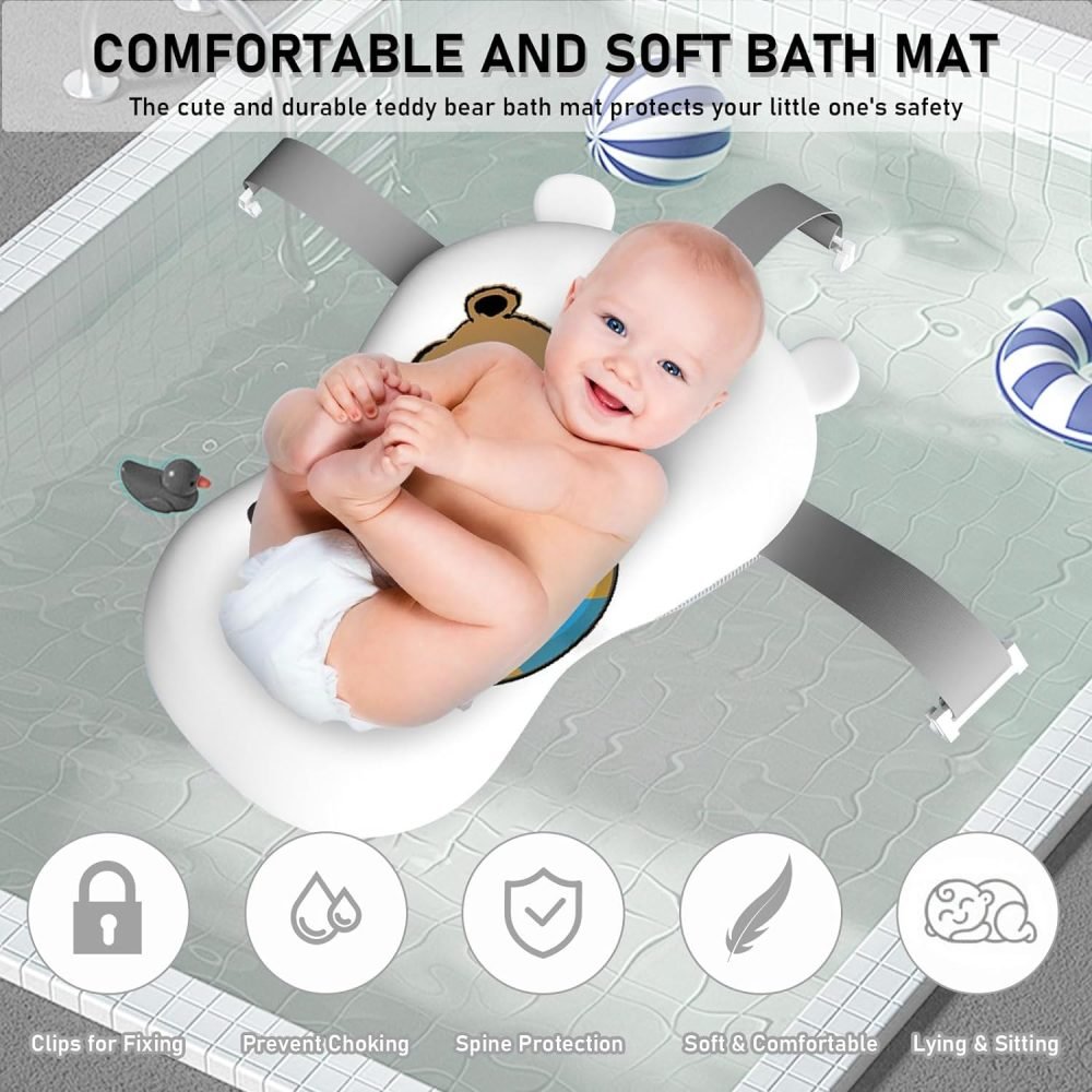 LiveGo Baby Bath Tub, Foldable Baby Bath for Infants to Toddler, Newborn Baby Bathtub with Thermometer & Floating Cushion, Baby Bath for 0-24 Months Newborns Infants and Toddler (Green Frog） - Image 24