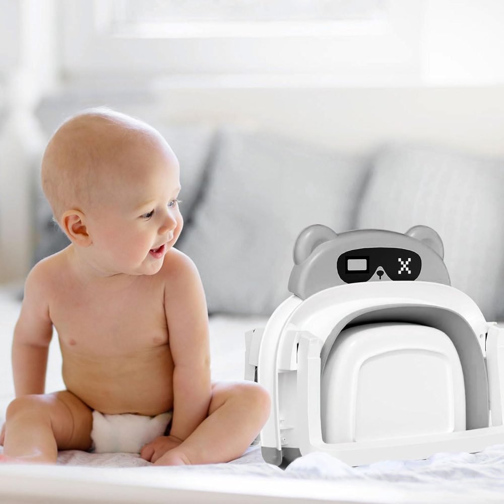 LiveGo Baby Bath Tub, Foldable Baby Bath for Infants to Toddler, Newborn Baby Bathtub with Thermometer & Floating Cushion, Baby Bath for 0-24 Months Newborns Infants and Toddler (Green Frog） - Image 26