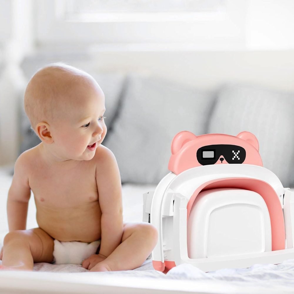 LiveGo Baby Bath Tub, Foldable Baby Bath for Infants to Toddler, Newborn Baby Bathtub with Thermometer & Floating Cushion, Baby Bath for 0-24 Months Newborns Infants and Toddler (Green Frog） - Image 41