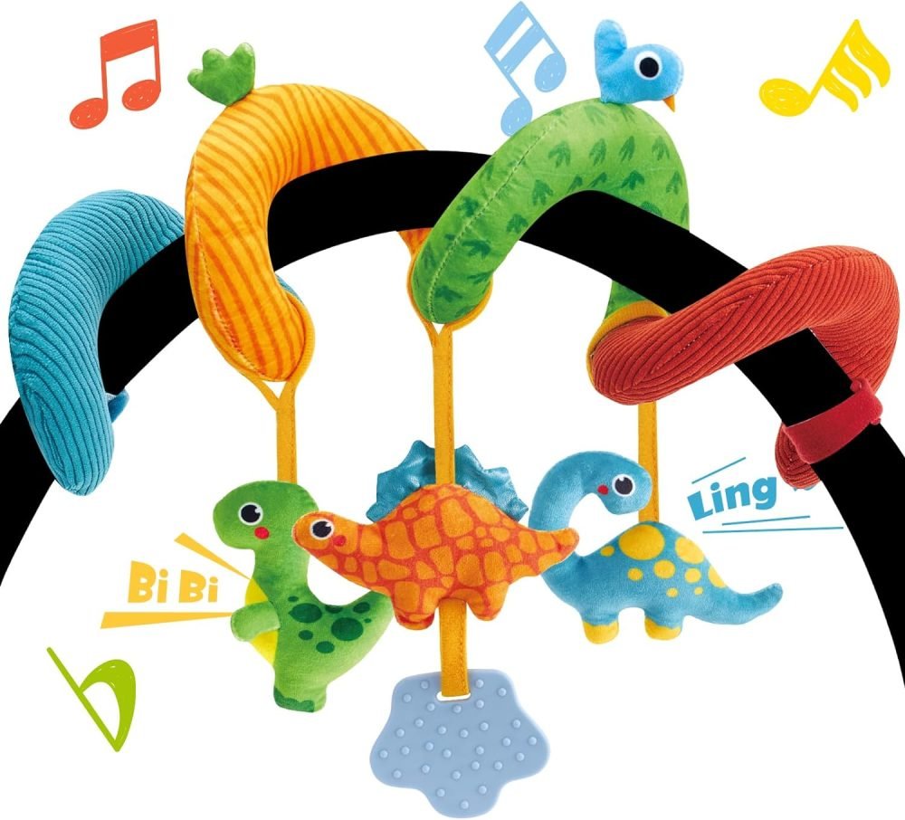 Spiral Pram Toys baby toys 0-6 months newborn Pram toys Sensory Toys for Babies Pushchair Stroller/Car Seat Activity Baby Toy for 0 3 6 9 12 Months Hanging Toys for Babies pram toy Infant Girls