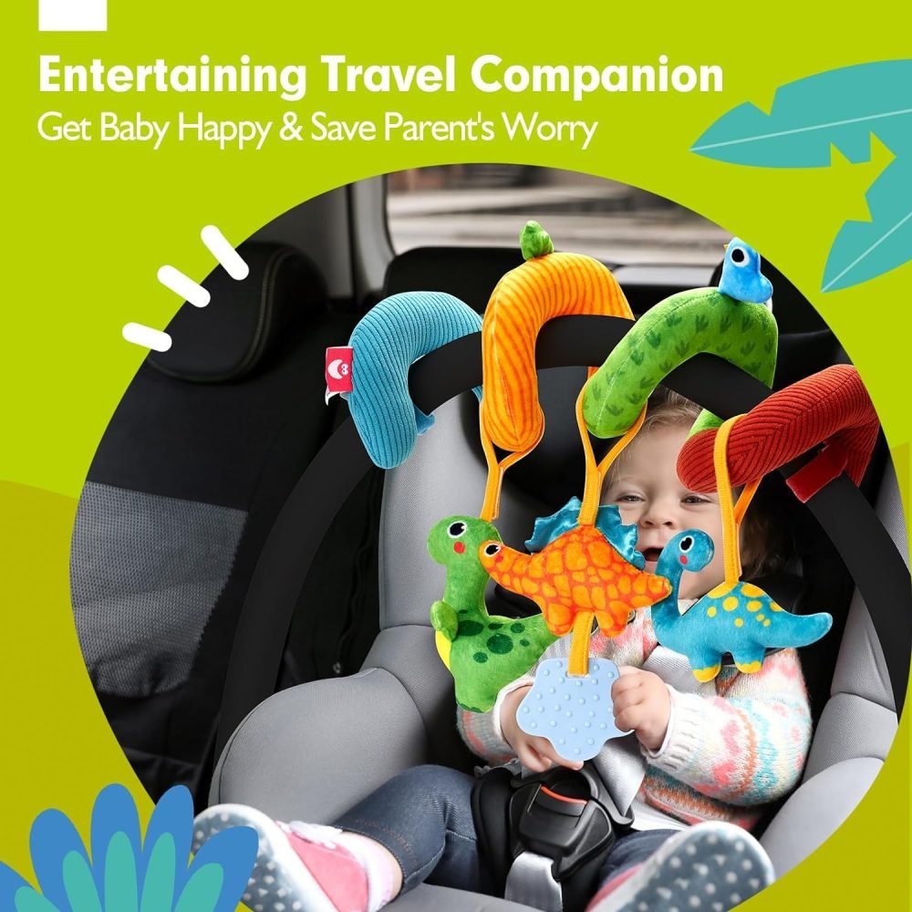 Spiral Pram Toys baby toys 0-6 months newborn Pram toys Sensory Toys for Babies Pushchair Stroller/Car Seat Activity Baby Toy for 0 3 6 9 12 Months Hanging Toys for Babies pram toy Infant Girls - Image 2