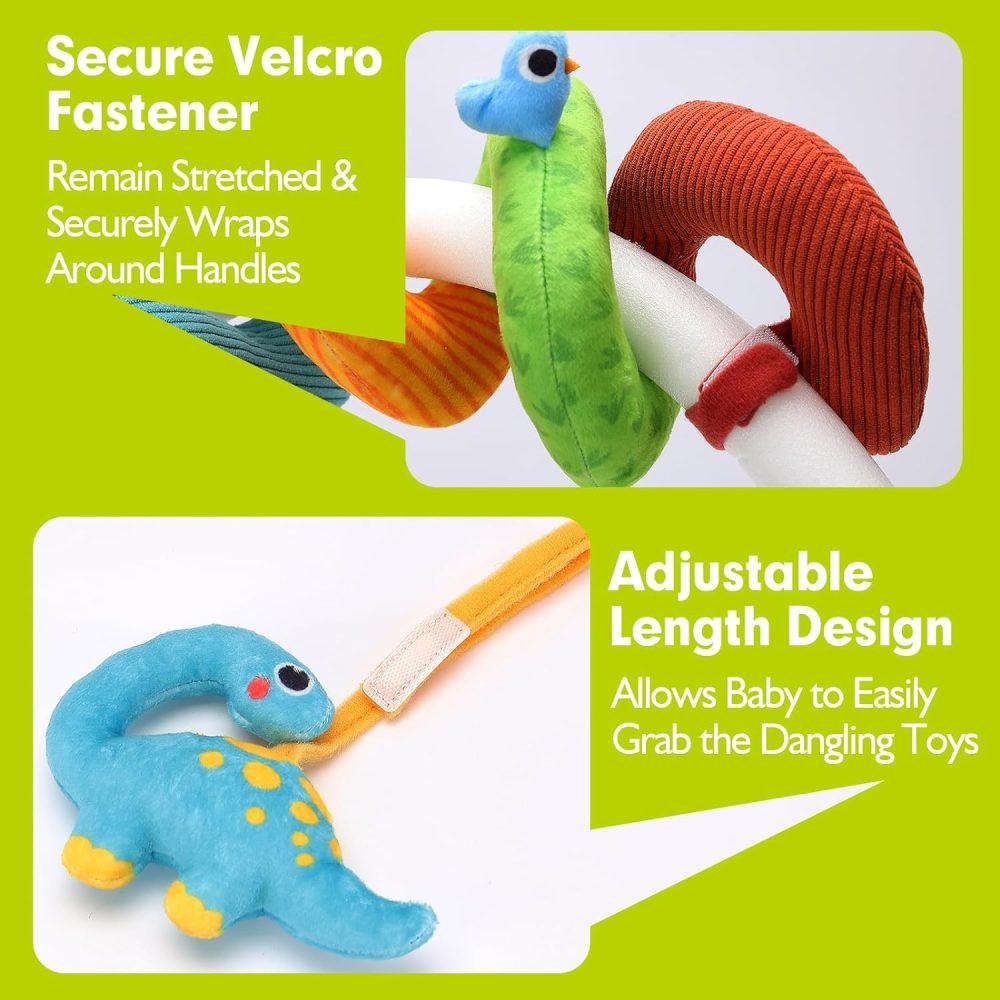 Spiral Pram Toys baby toys 0-6 months newborn Pram toys Sensory Toys for Babies Pushchair Stroller/Car Seat Activity Baby Toy for 0 3 6 9 12 Months Hanging Toys for Babies pram toy Infant Girls - Image 4