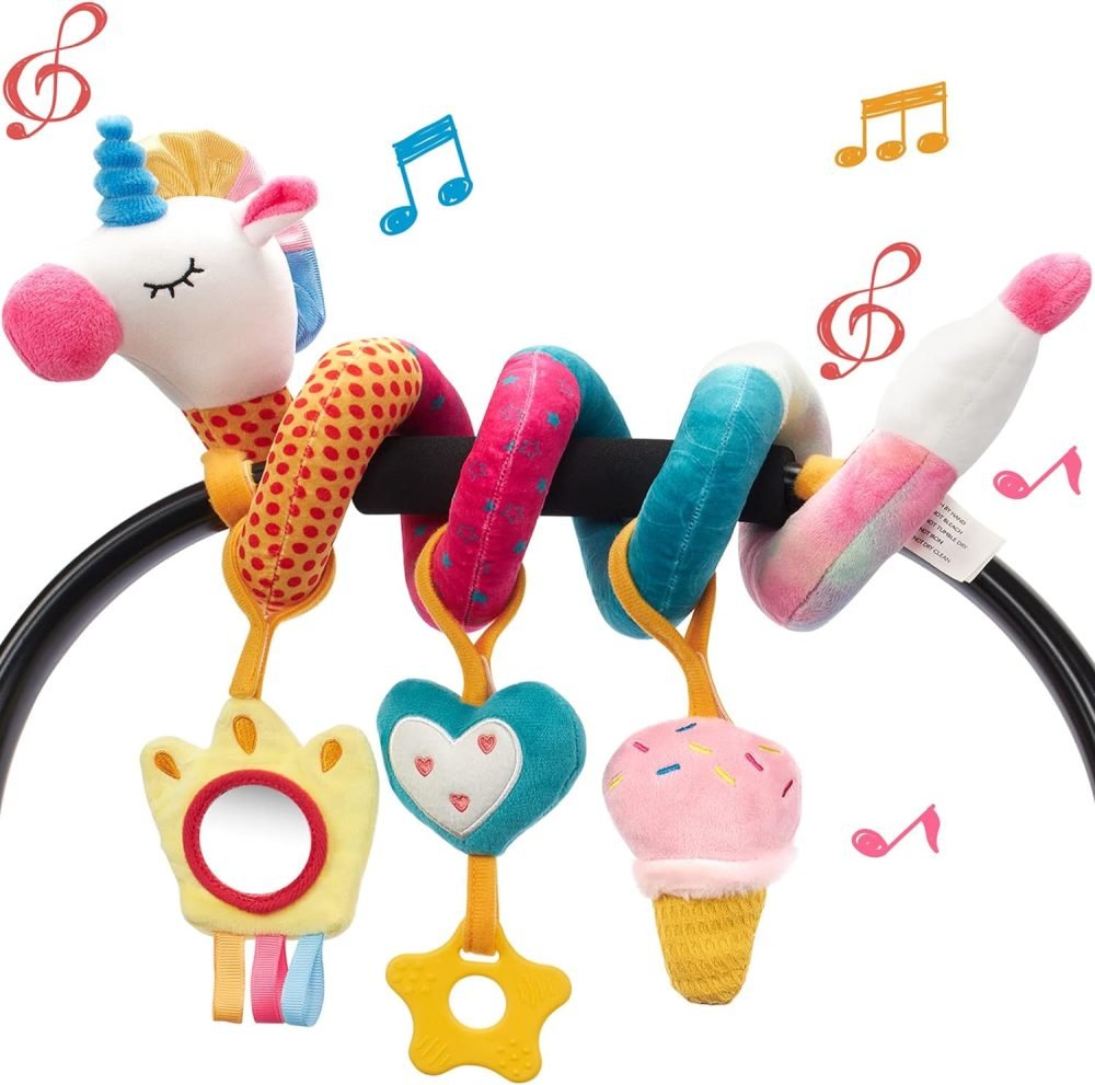 Spiral Pram Toys baby toys 0-6 months newborn Pram toys Sensory Toys for Babies Pushchair Stroller/Car Seat Activity Baby Toy for 0 3 6 9 12 Months Hanging Toys for Babies pram toy Infant Girls - Image 10