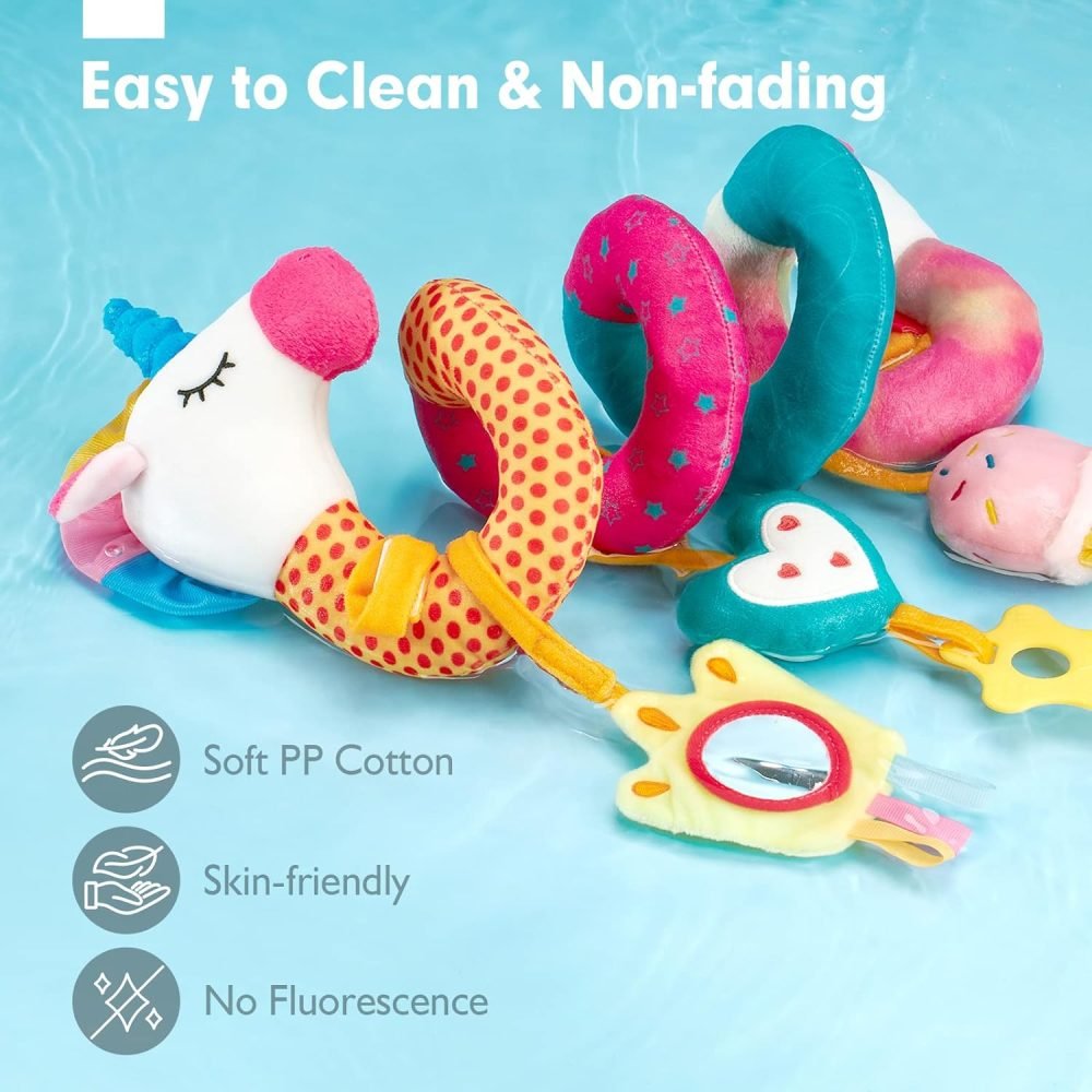 Spiral Pram Toys baby toys 0-6 months newborn Pram toys Sensory Toys for Babies Pushchair Stroller/Car Seat Activity Baby Toy for 0 3 6 9 12 Months Hanging Toys for Babies pram toy Infant Girls - Image 15