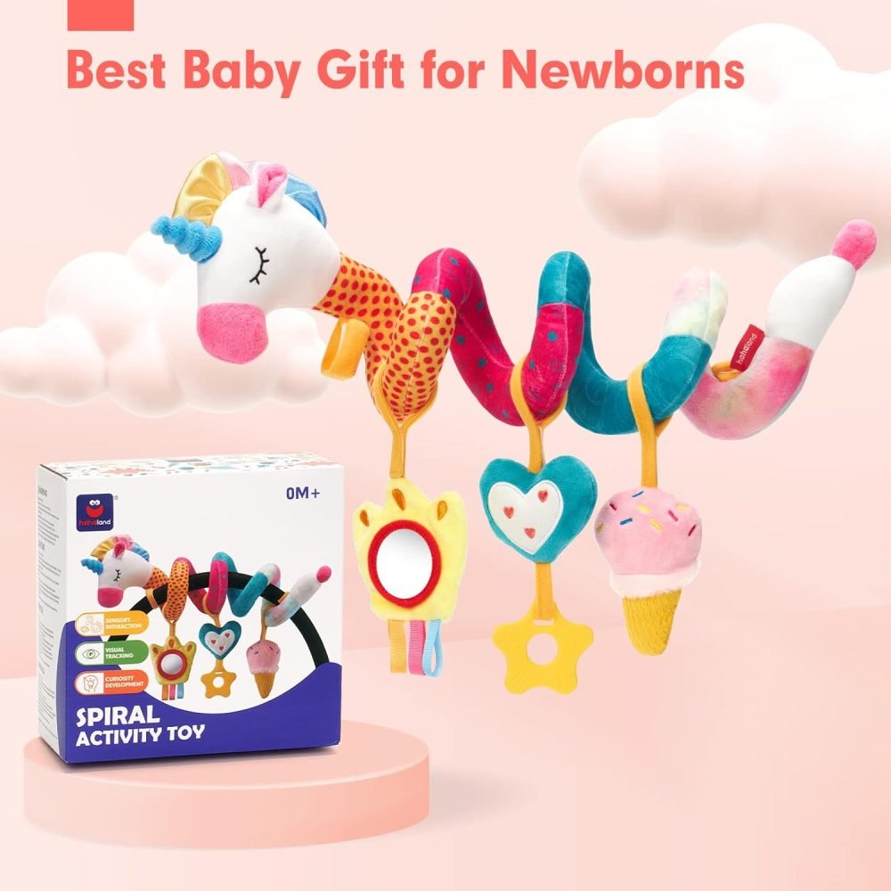 Spiral Pram Toys baby toys 0-6 months newborn Pram toys Sensory Toys for Babies Pushchair Stroller/Car Seat Activity Baby Toy for 0 3 6 9 12 Months Hanging Toys for Babies pram toy Infant Girls - Image 16