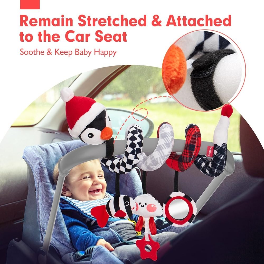 Spiral Pram Toys baby toys 0-6 months newborn Pram toys Sensory Toys for Babies Pushchair Stroller/Car Seat Activity Baby Toy for 0 3 6 9 12 Months Hanging Toys for Babies pram toy Infant Girls - Image 18