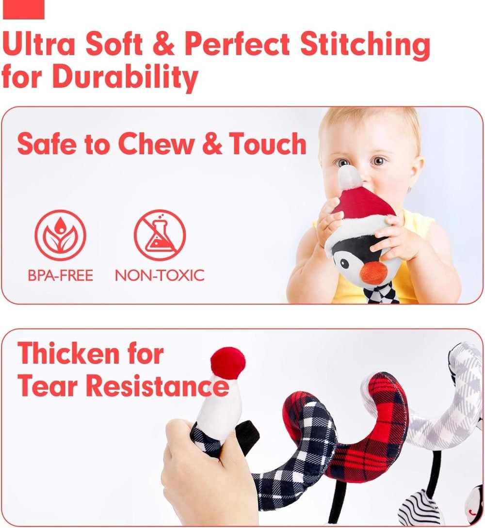Spiral Pram Toys baby toys 0-6 months newborn Pram toys Sensory Toys for Babies Pushchair Stroller/Car Seat Activity Baby Toy for 0 3 6 9 12 Months Hanging Toys for Babies pram toy Infant Girls - Image 20