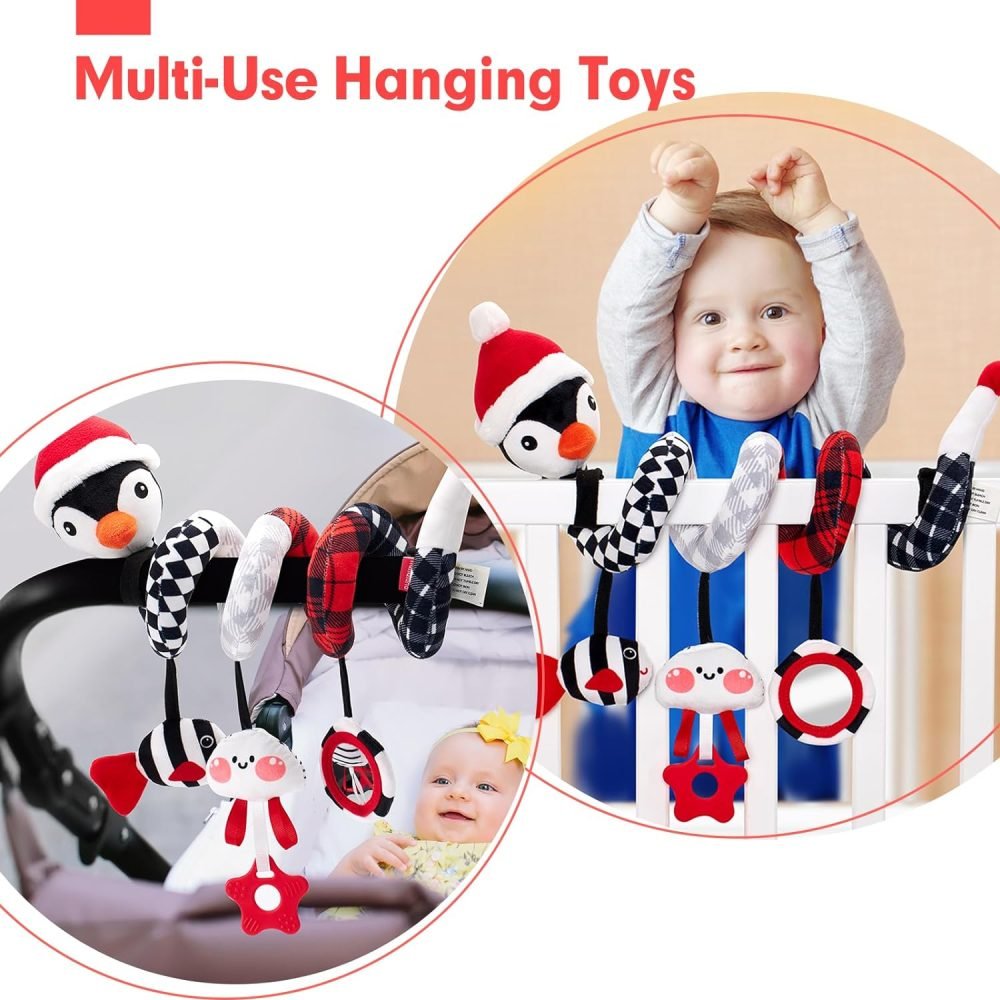 Spiral Pram Toys baby toys 0-6 months newborn Pram toys Sensory Toys for Babies Pushchair Stroller/Car Seat Activity Baby Toy for 0 3 6 9 12 Months Hanging Toys for Babies pram toy Infant Girls - Image 21