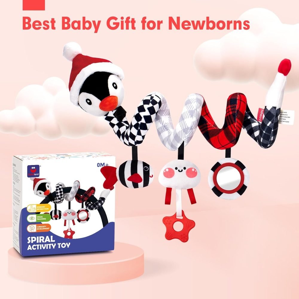 Spiral Pram Toys baby toys 0-6 months newborn Pram toys Sensory Toys for Babies Pushchair Stroller/Car Seat Activity Baby Toy for 0 3 6 9 12 Months Hanging Toys for Babies pram toy Infant Girls - Image 24