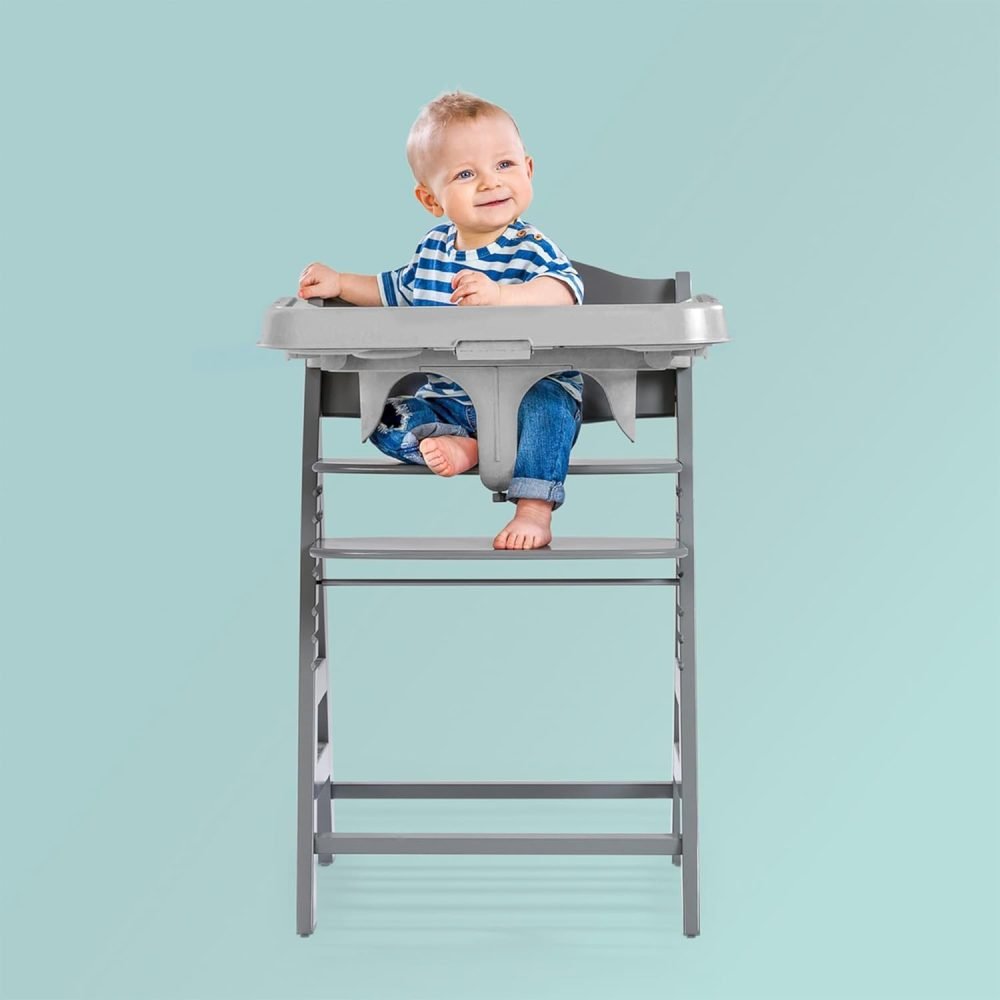 Hauck Alpha+ 3 in 1 Tray, Grey - Large Adjustable Plastic Highchair Tray with Removeable Insert & Seat Reducer, Easy to Clean - Image 6