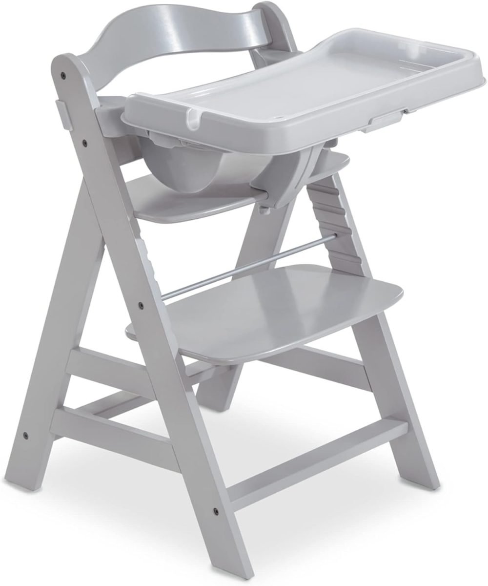 Hauck Alpha+ 3 in 1 Tray, Grey - Large Adjustable Plastic Highchair Tray with Removeable Insert & Seat Reducer, Easy to Clean - Image 8