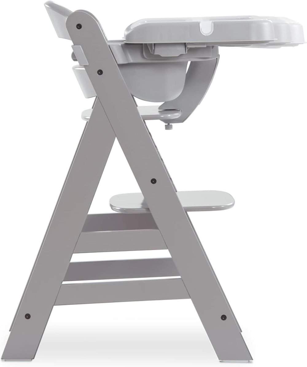 Hauck Alpha+ 3 in 1 Tray, Grey - Large Adjustable Plastic Highchair Tray with Removeable Insert & Seat Reducer, Easy to Clean - Image 9