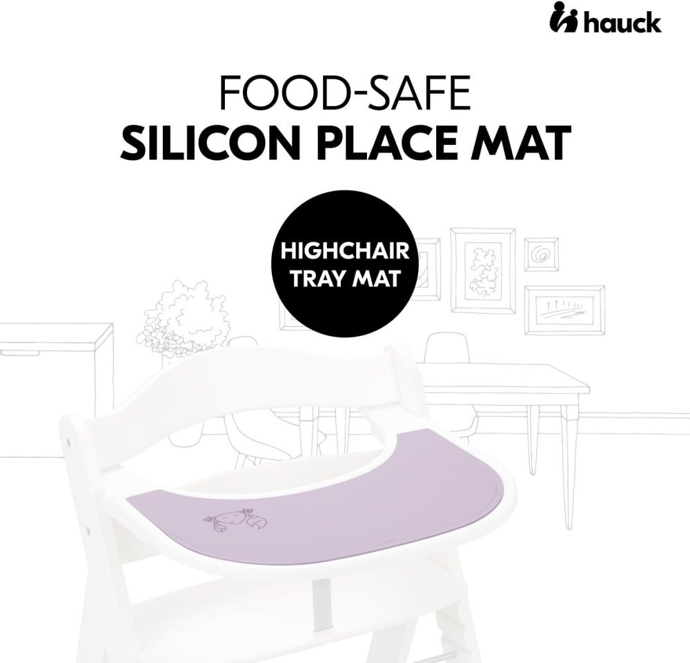 Hauck Alpha+ 3 in 1 Tray, Grey - Large Adjustable Plastic Highchair Tray with Removeable Insert & Seat Reducer, Easy to Clean - Image 11