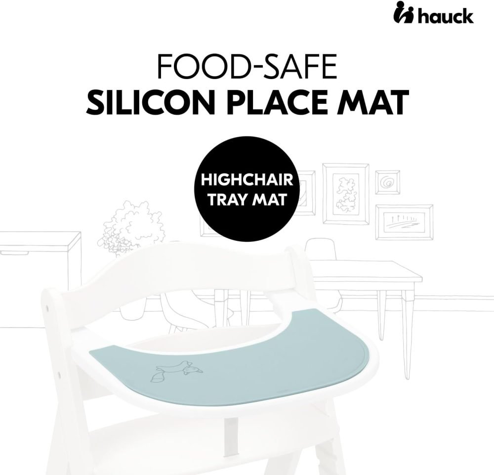 Hauck Alpha+ 3 in 1 Tray, Grey - Large Adjustable Plastic Highchair Tray with Removeable Insert & Seat Reducer, Easy to Clean - Image 19