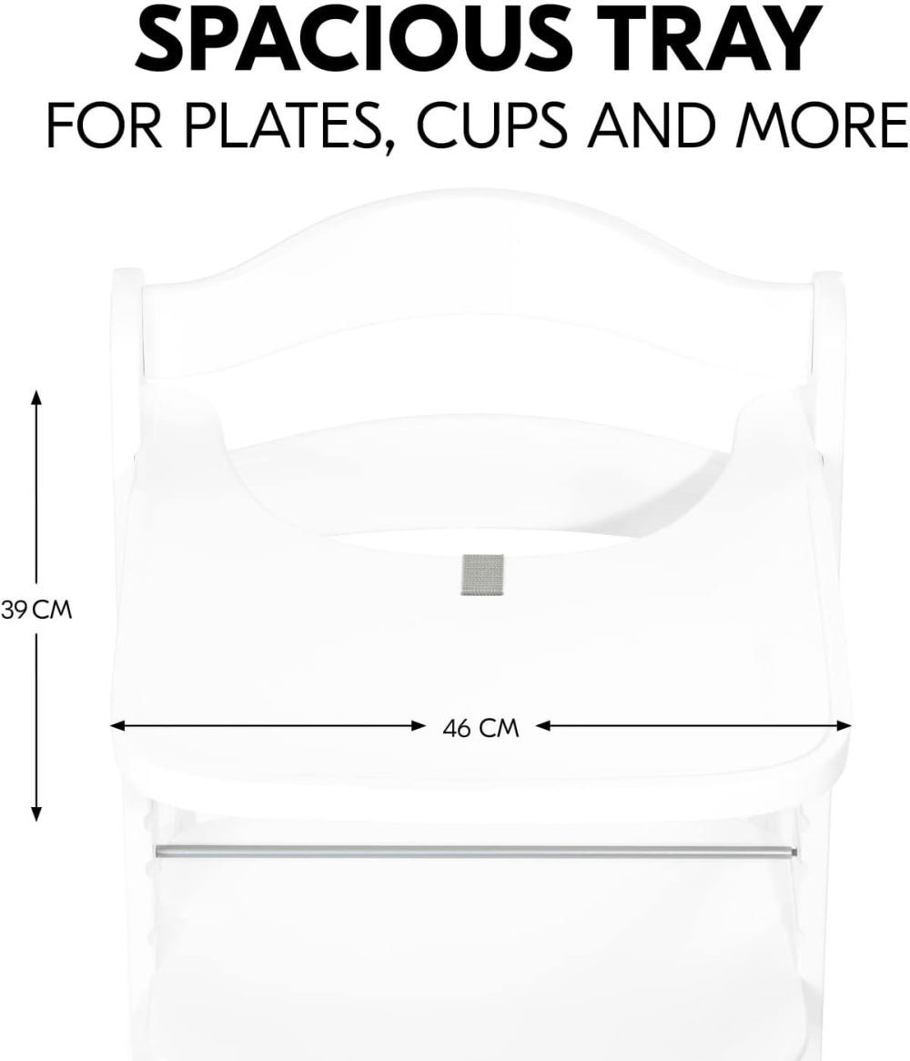 Hauck Alpha+ 3 in 1 Tray, Grey - Large Adjustable Plastic Highchair Tray with Removeable Insert & Seat Reducer, Easy to Clean - Image 29
