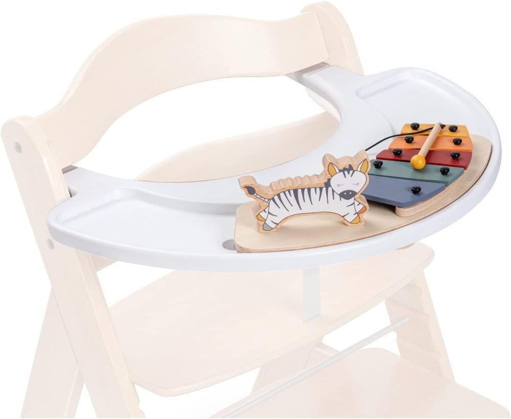 Hauck Alpha+ 3 in 1 Tray, Grey - Large Adjustable Plastic Highchair Tray with Removeable Insert & Seat Reducer, Easy to Clean - Image 33
