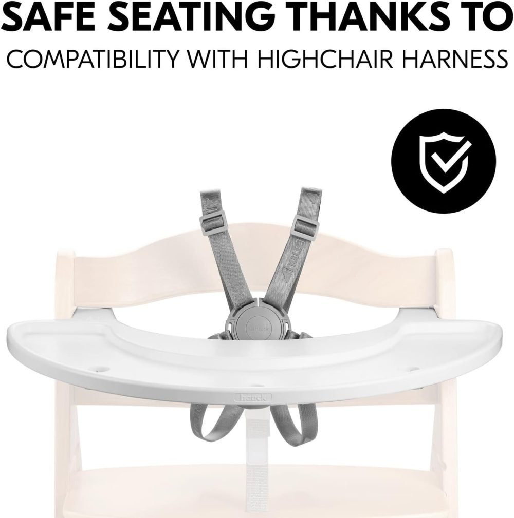 Hauck Alpha+ 3 in 1 Tray, Grey - Large Adjustable Plastic Highchair Tray with Removeable Insert & Seat Reducer, Easy to Clean - Image 39