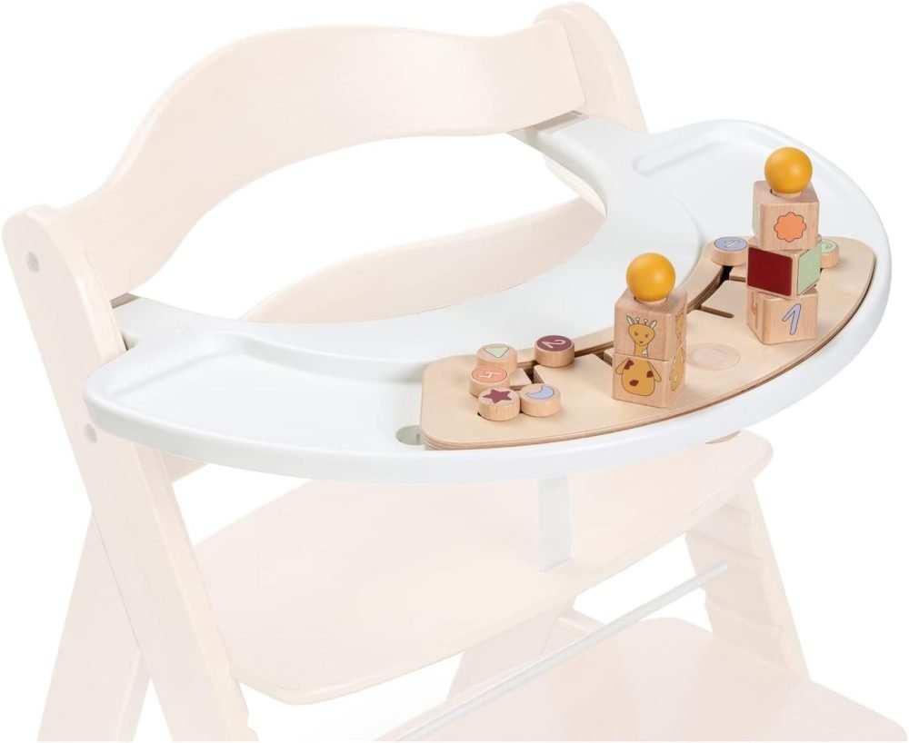 Hauck Alpha+ 3 in 1 Tray, Grey - Large Adjustable Plastic Highchair Tray with Removeable Insert & Seat Reducer, Easy to Clean - Image 46