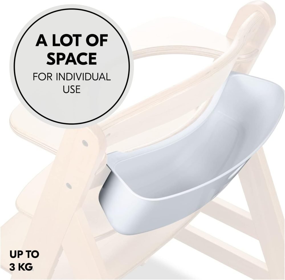Hauck Alpha+ 3 in 1 Tray, Grey - Large Adjustable Plastic Highchair Tray with Removeable Insert & Seat Reducer, Easy to Clean - Image 52
