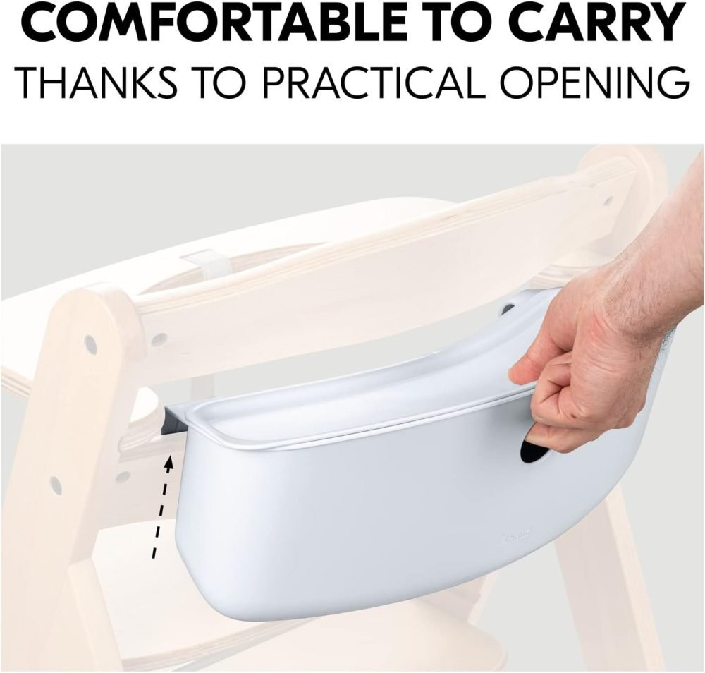 Hauck Alpha+ 3 in 1 Tray, Grey - Large Adjustable Plastic Highchair Tray with Removeable Insert & Seat Reducer, Easy to Clean - Image 55