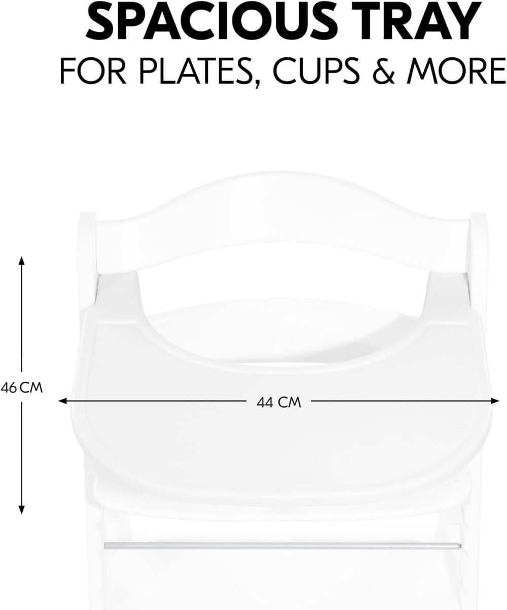 Hauck Alpha+ 3 in 1 Tray, Grey - Large Adjustable Plastic Highchair Tray with Removeable Insert & Seat Reducer, Easy to Clean - Image 60