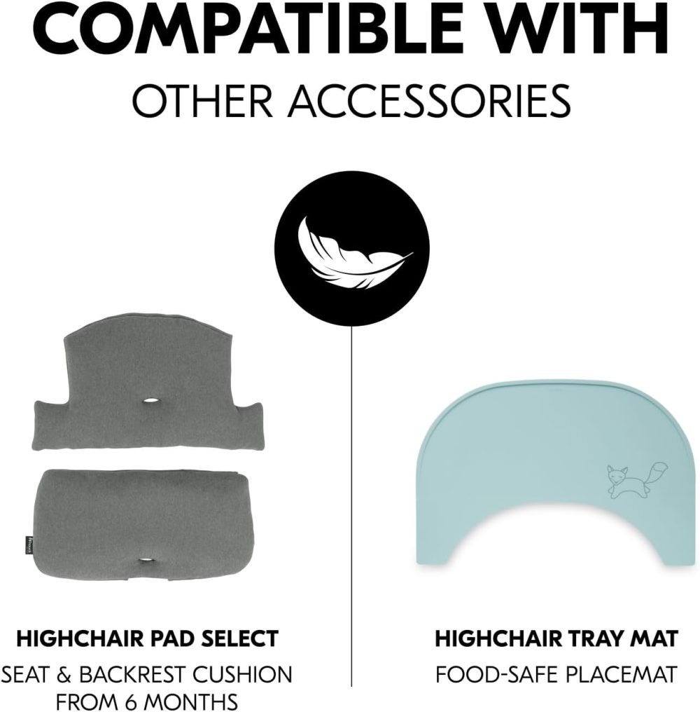 Hauck Alpha+ 3 in 1 Tray, Grey - Large Adjustable Plastic Highchair Tray with Removeable Insert & Seat Reducer, Easy to Clean - Image 62