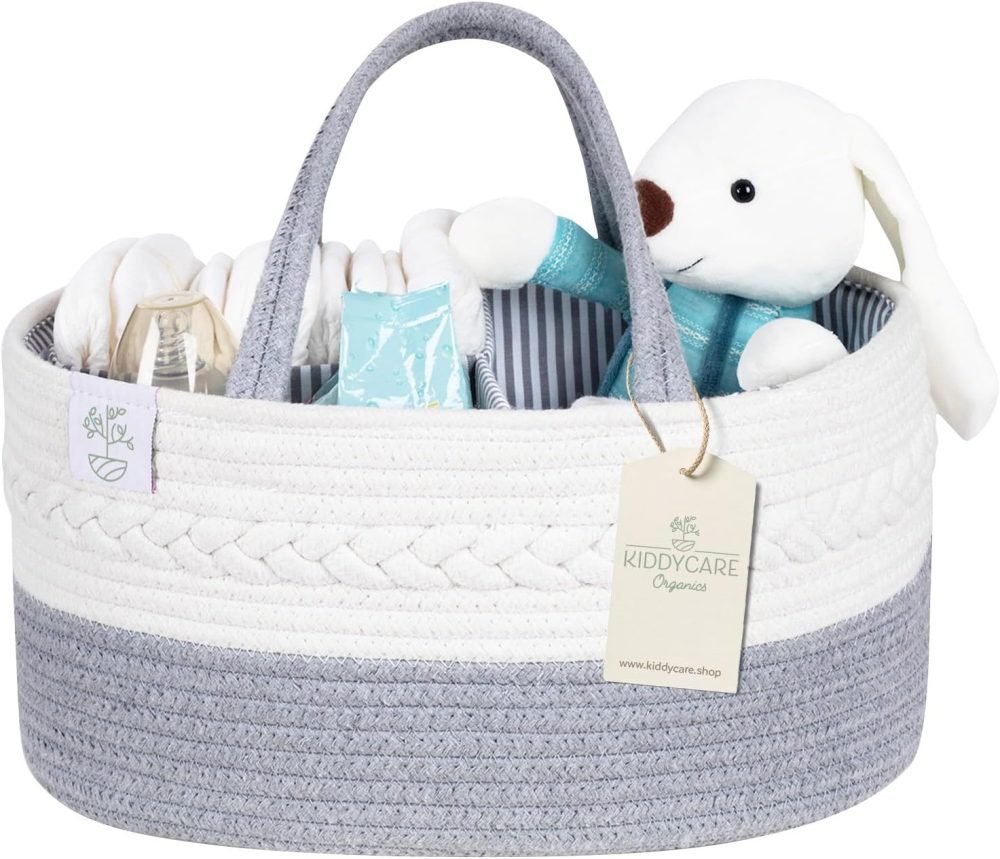 KiddyCare Baby Caddy Organizer Basket for Car | Travel Caddy for Baby Storage Cart, Portable Baby Diaper Caddy, Diaper Caddy for Babies | Diaper Cart Organizer Bins for Changing Table | Pink X-Large - Image 31