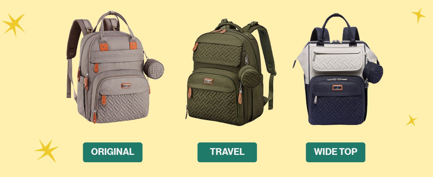 Babbleroo diaper bag backpack baby large capacity multifunction waterproof insulated stylish durable