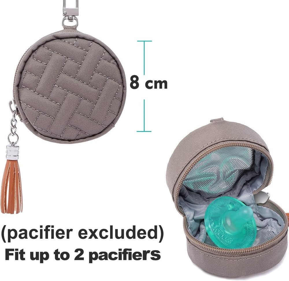 BabbleRoo Baby Changing Bag Backpack, Nappy Changing Back Pack Diaper Bags with Changing Mat & Pacifier Holder for Mom & Dad - Image 8