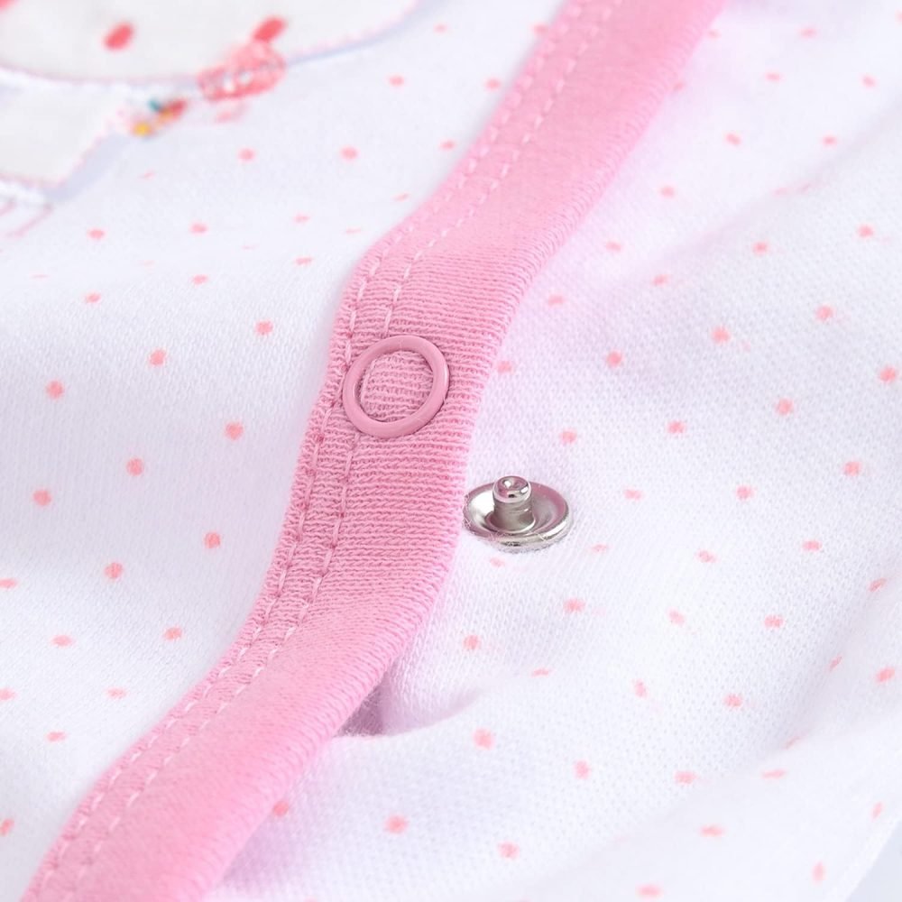 kavkas Baby Onesie Cotton One Piece Romper Footies Newborn Long Sleeve for Sleep and Play, Rabbit Pack - Image 3