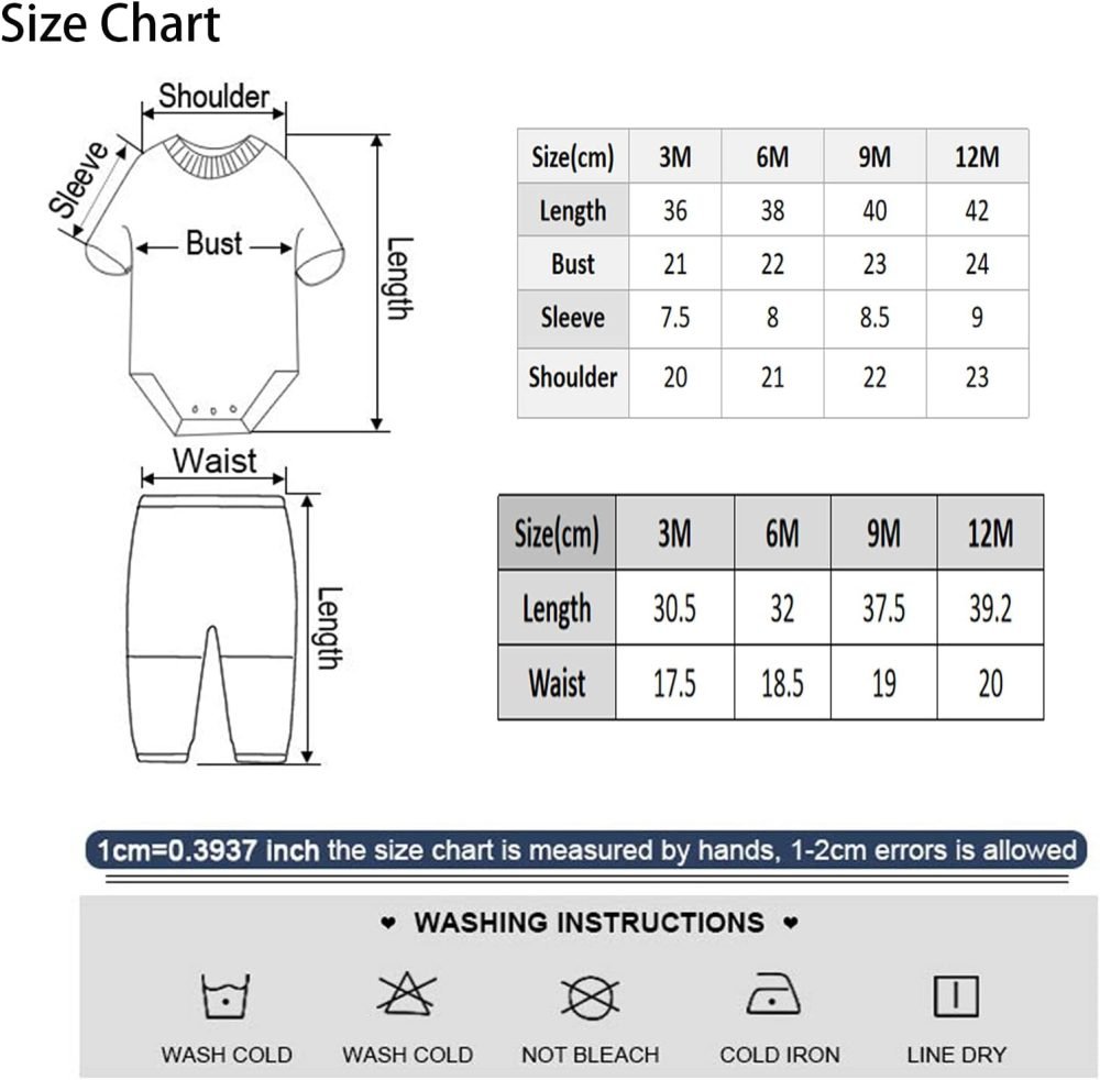 MAMIMAKA Baby Bodysuits Baby Pants Trousers Baby Clothes Short Sleeve Bodysuits Onesies for Baby Boys and Girls - Image 74