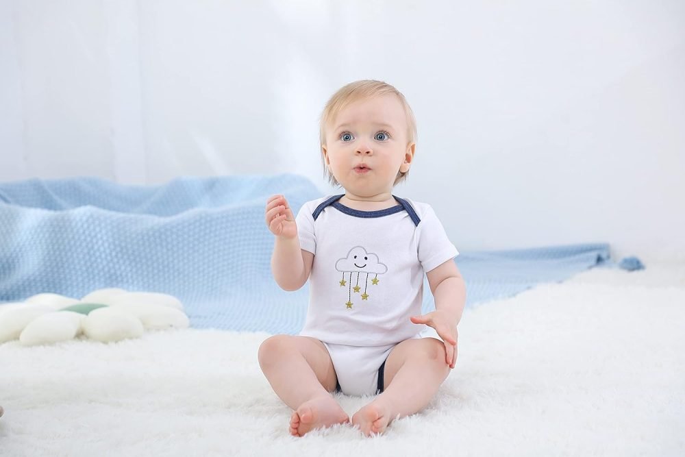 MAMIMAKA Baby Bodysuits Baby Pants Trousers Baby Clothes Short Sleeve Bodysuits Onesies for Baby Boys and Girls - Image 85