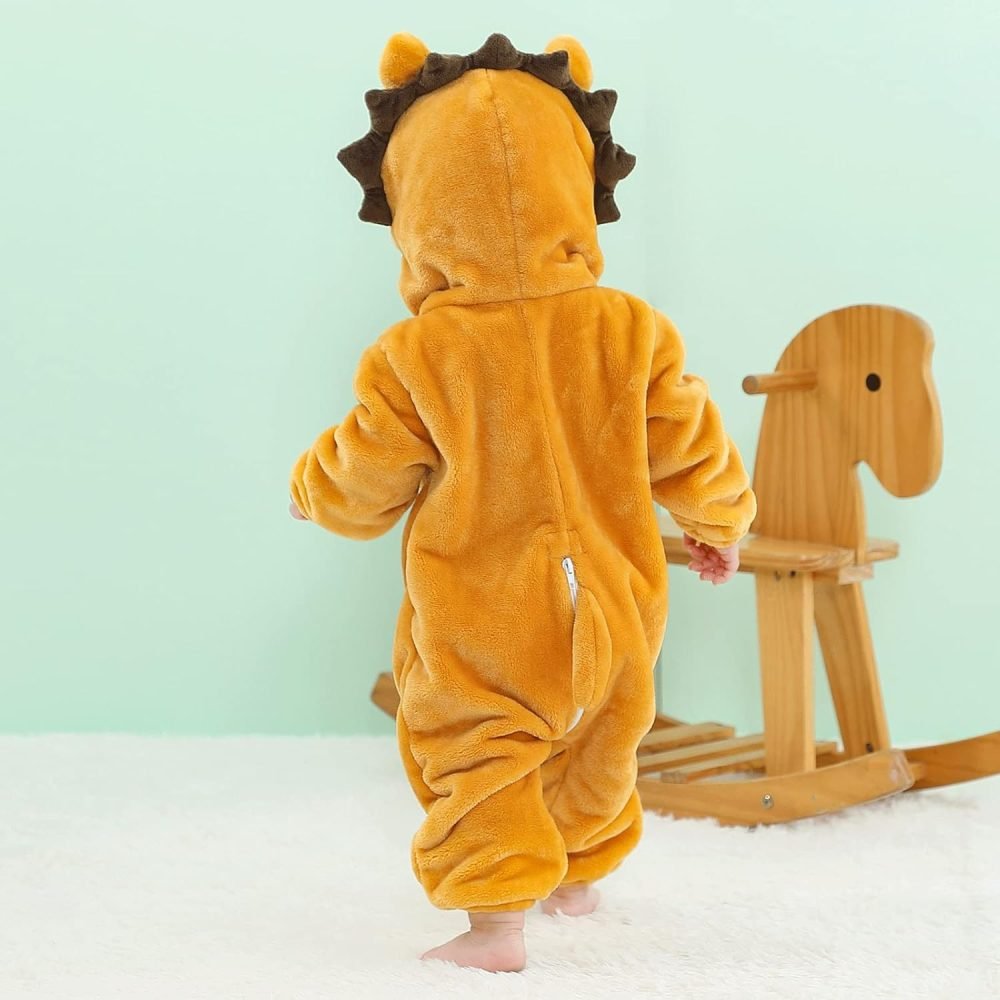 TMEOG Baby Rompers Newborn Girls Boys Animals Zipper Hooded Jumpsuit Autumn Winter Flannel Hooded Cartoon Sleepsuits Clothing Unisex - Image 23