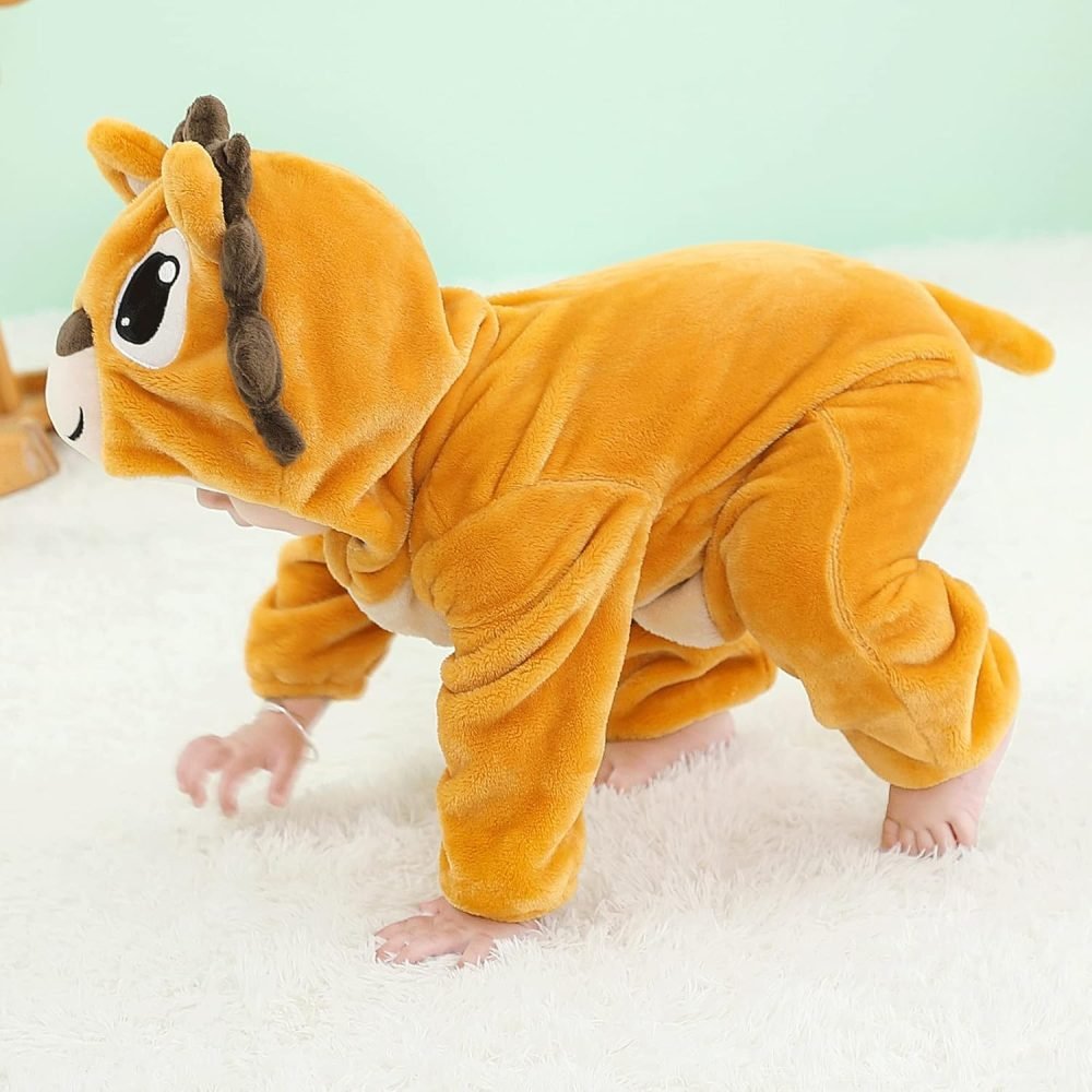 TMEOG Baby Rompers Newborn Girls Boys Animals Zipper Hooded Jumpsuit Autumn Winter Flannel Hooded Cartoon Sleepsuits Clothing Unisex - Image 25