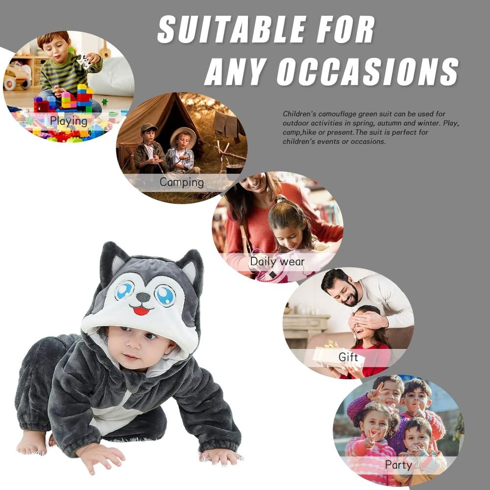 TMEOG Baby Rompers Newborn Girls Boys Animals Zipper Hooded Jumpsuit Autumn Winter Flannel Hooded Cartoon Sleepsuits Clothing Unisex - Image 36