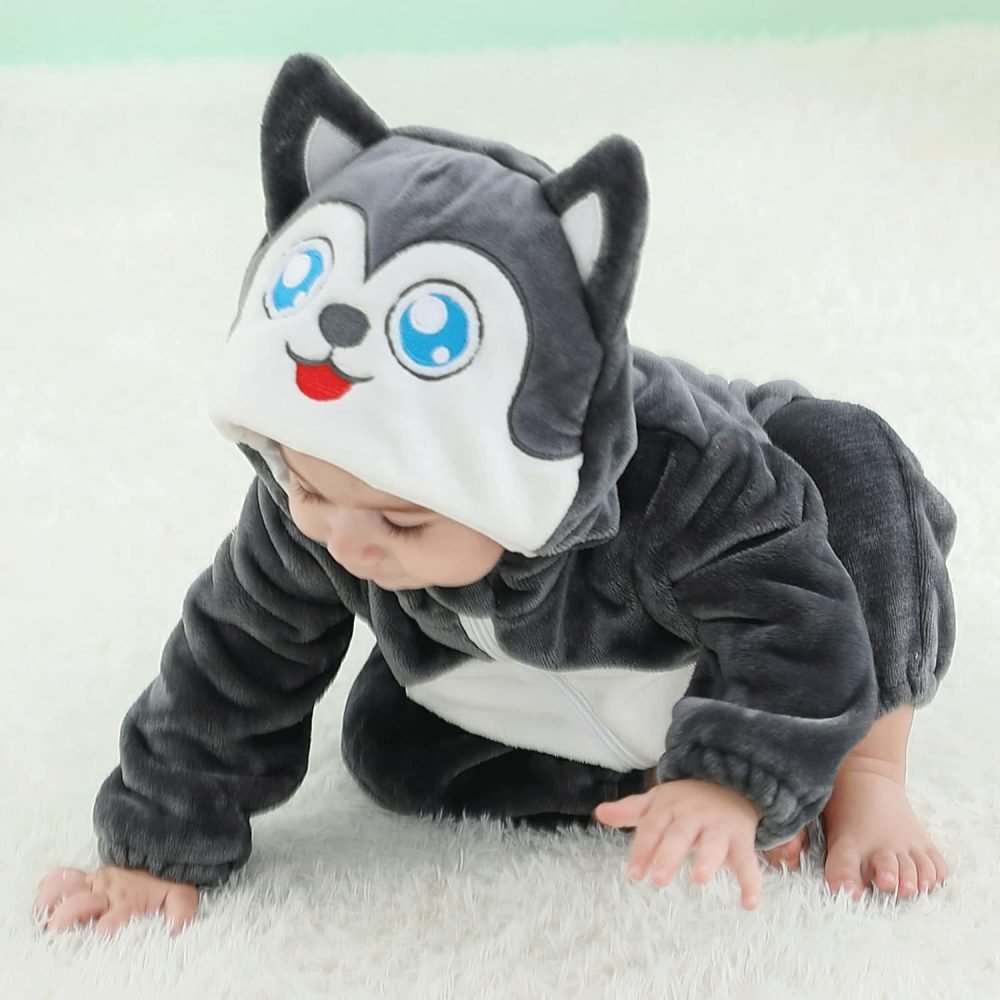 TMEOG Baby Rompers Newborn Girls Boys Animals Zipper Hooded Jumpsuit Autumn Winter Flannel Hooded Cartoon Sleepsuits Clothing Unisex - Image 40