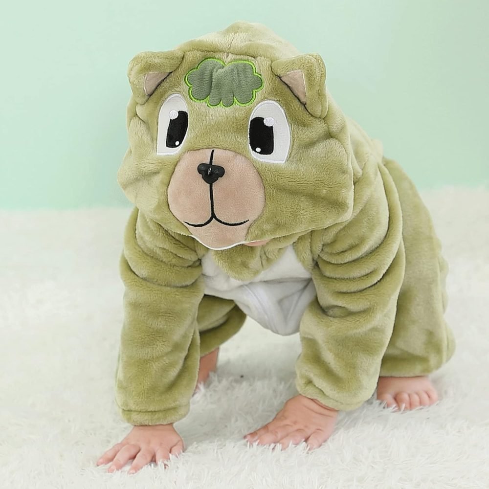 TMEOG Baby Rompers Newborn Girls Boys Animals Zipper Hooded Jumpsuit Autumn Winter Flannel Hooded Cartoon Sleepsuits Clothing Unisex - Image 47