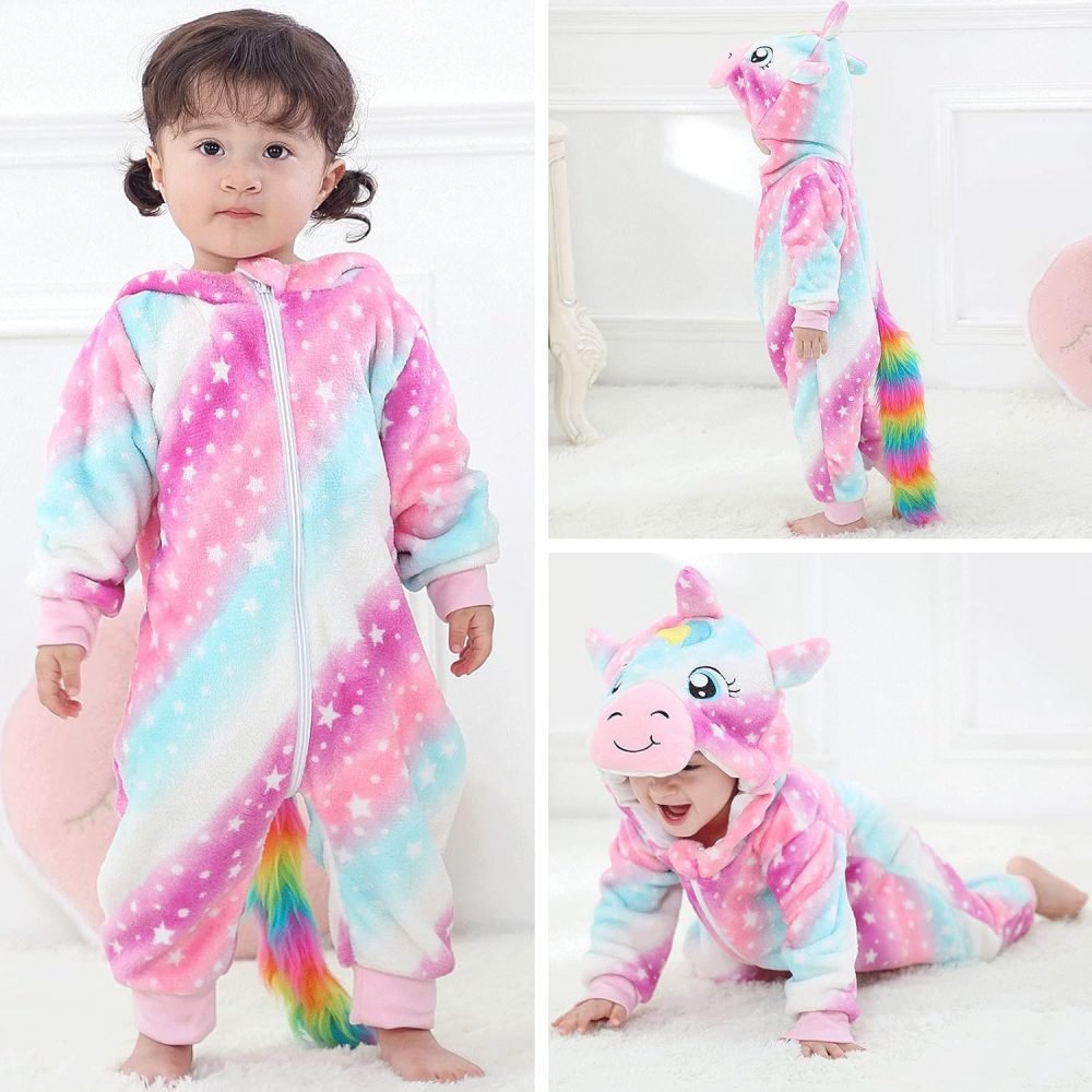 TMEOG Baby Rompers Newborn Girls Boys Animals Zipper Hooded Jumpsuit Autumn Winter Flannel Hooded Cartoon Sleepsuits Clothing Unisex - Image 54