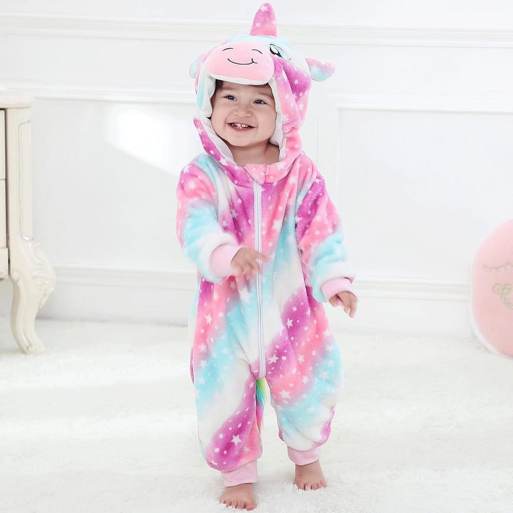TMEOG Baby Rompers Newborn Girls Boys Animals Zipper Hooded Jumpsuit Autumn Winter Flannel Hooded Cartoon Sleepsuits Clothing Unisex - Image 56