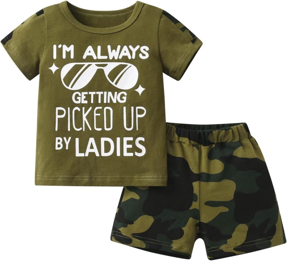 Zoputey Baby Boy Summer Clothes Letter Print and Shorts Infant Boy Outfit Set - Image 22