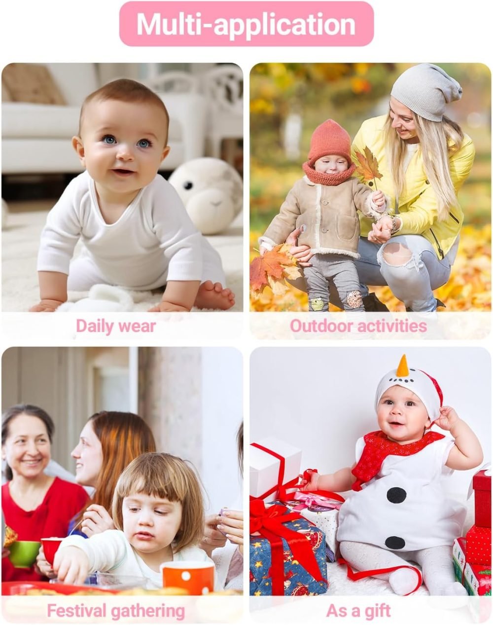 Minizone Baby Snowsuit Winter Hooded Romper, Warm Pramsuit Baby Coat Jumpsuit Zipper Bodysuits Infant Clothes Outfits Boys Girls 6-9 Months - Image 16